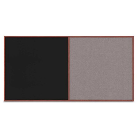 United Visual Products Enclosed Corkboard, 3 Door, 96"x48", 4" Fra, UV3413-WHITE-FORBO UV3413-WHITE-FORBO